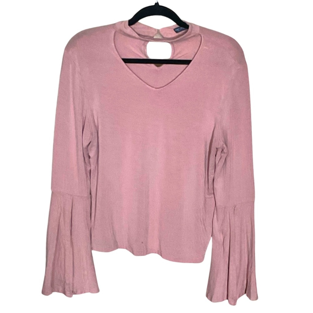 Earthbound Pink Bell-Sleeved Top